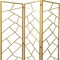 Homeroots 3 Panel Gold Room Divider with Geometric Motif 379902 - alternate 3